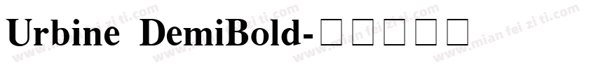 Urbine DemiBold字体转换